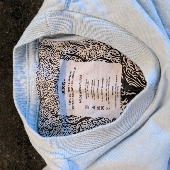 ANVIL KNITWEAR baby t-shirt top xxs 3-6 months blue crafting blank cotton - Picture 2 of 2